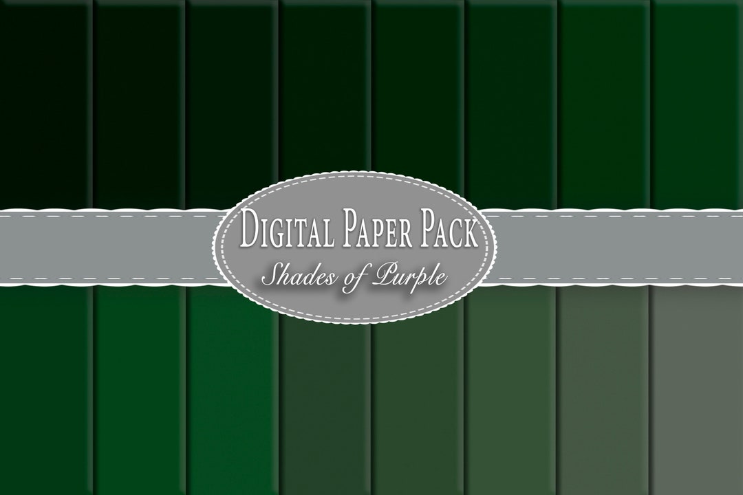Shades of Green Paper Pack Scrapbook Paper Printable Paper - Etsy