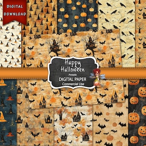 Printable Journal Pages, Halloween Journal Pages, Journal Pages, Digital Download, Journal Kit, Junk Journal Supplies, Fall Journal