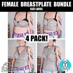 Female Breastplate Bundle (Size Large)- 4 Pack Pattern Download