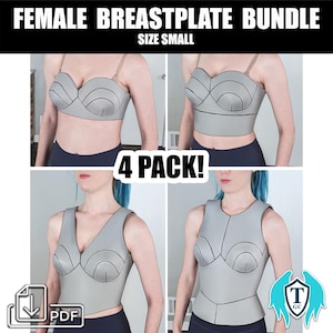 Female Breastplate Bundle (Size Small)- 4 Pack Pattern Download