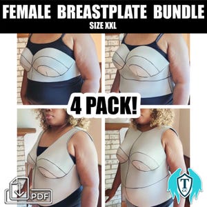 Female Breastplate Bundle (Size XXL)- 4 Pack Pattern Download