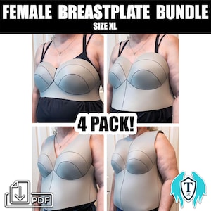 Female Breastplate Bundle (Size XL)- 4 Pack Pattern Download