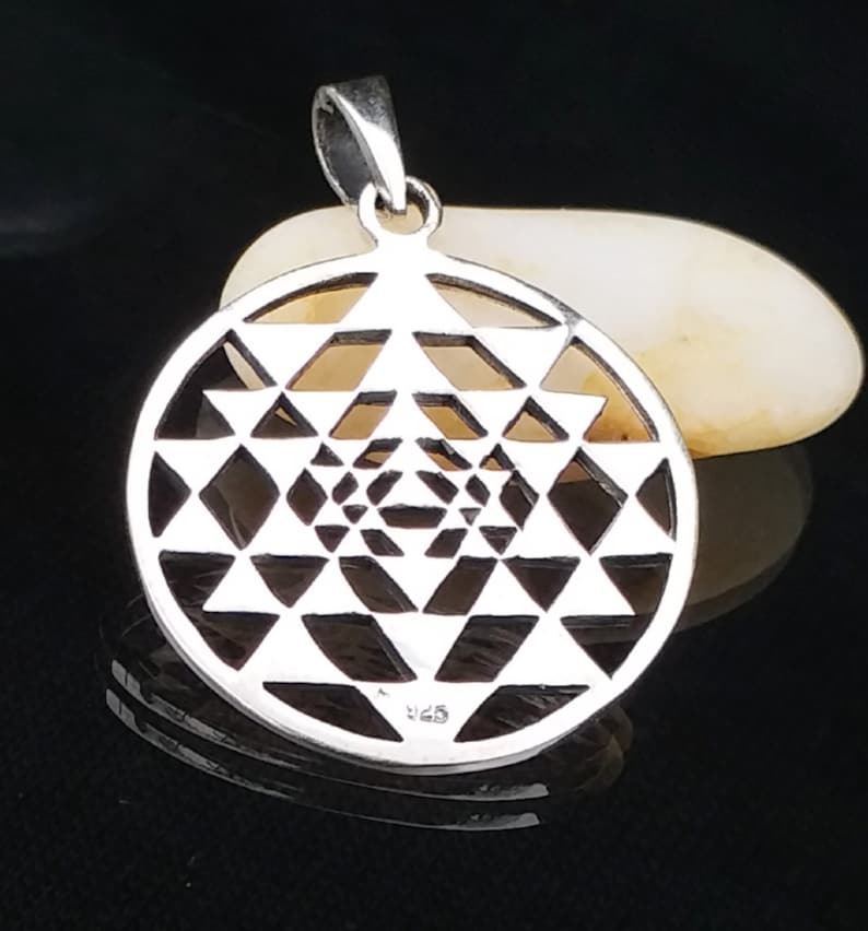 Shree Yantra or Sri Yantra Symbol Pendant Sterling Silver 925 Etsy