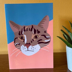 Greetings Card for Cat Lovers, Happy Birthday from your pets, Tabby Cat