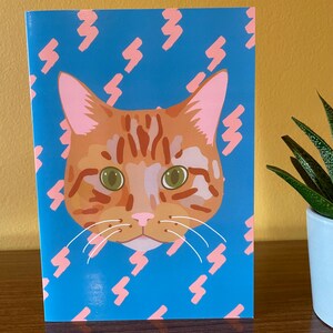 Greetings Card for Cat Lovers, Card from your pets, Ginger Cat