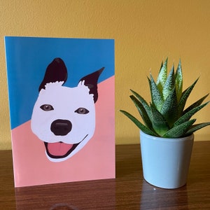 Staffie Greeting Card, blank card for dog lovers, Staffordshire Bull Terrier