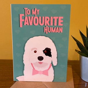 Valentines card for dog lovers, Birthday Card from the dog