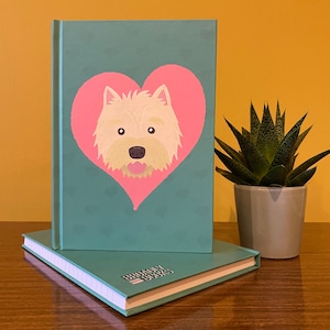 Dog gifts for owners, hardback Notebook - Westie, present from the dog, West Highland Terrier gift