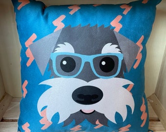 Dog Cushions - schnauzer in glasses, Dachshund, Westie, Border Collie, Frenchie, Staffie, French Bulldog, Sausage Dog, gift for dog lover