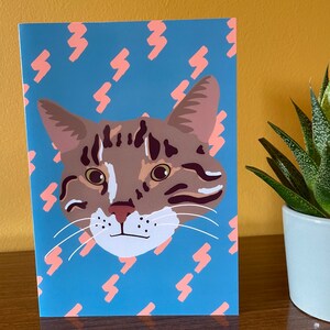 Greetings Card for Cat Lovers, Card from your pets, Tabby Cat