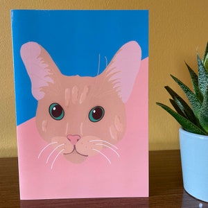 Greetings Card for Cat Lovers, Card from your pets, blank cat card