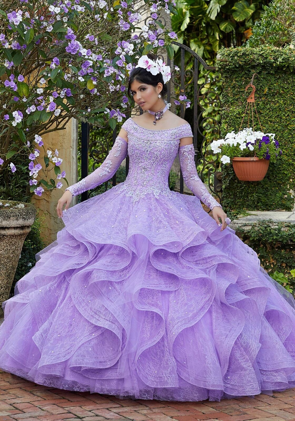 Beautiful Detachable Long Sleeve Light Purple Quinceanera - Etsy Israel