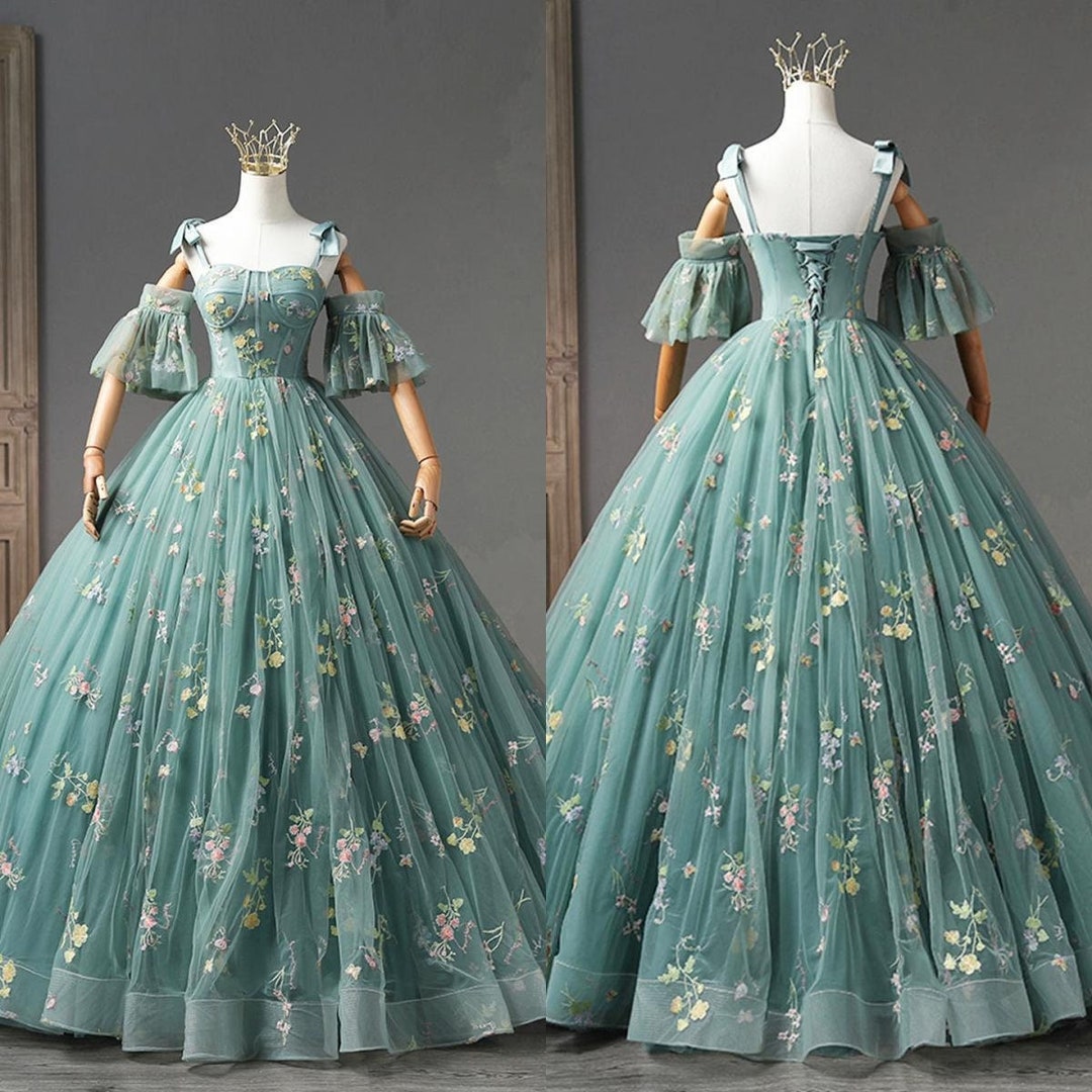 beautiful-fairy-sage-green-a-line-evening-dress-off-the-etsy