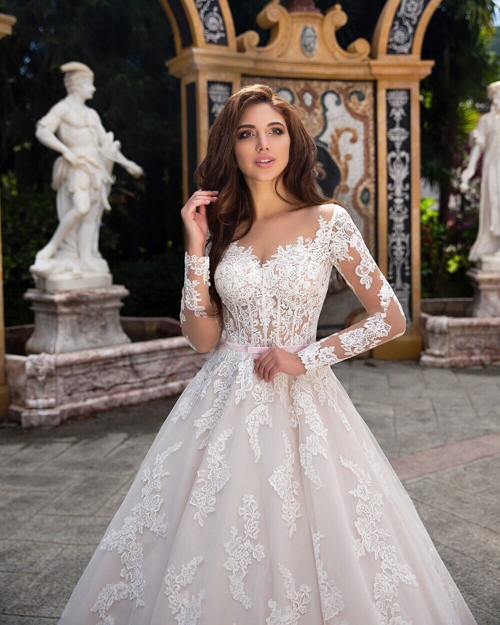 Elegant Ball Gown Wedding Dress 2021 Lace Princess Satin Belt - Etsy