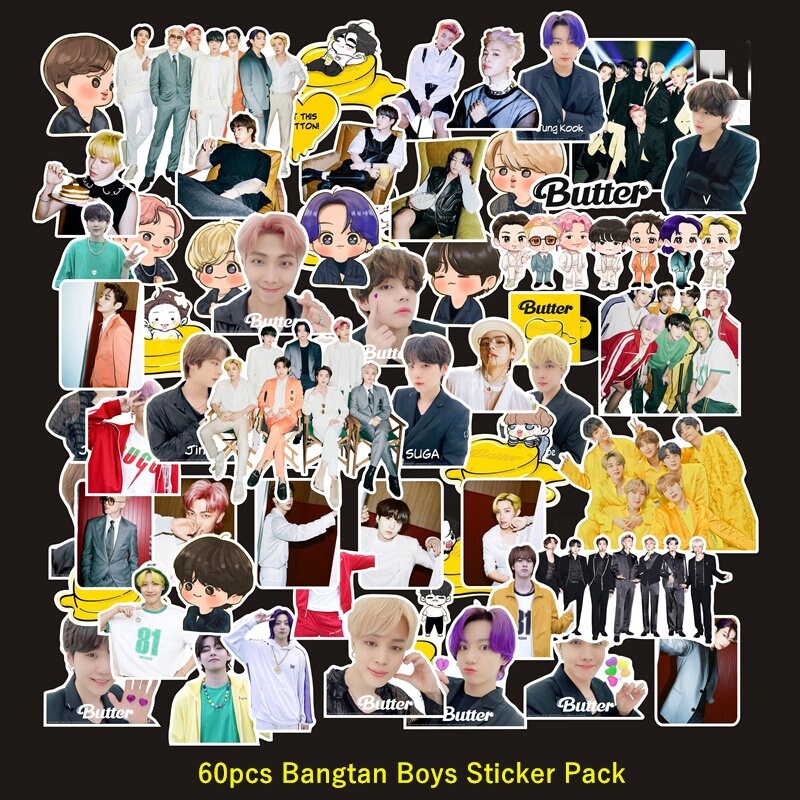 60 pcs set KPOP BTS Stickers Pack Kpop Stickers Bts | Etsy