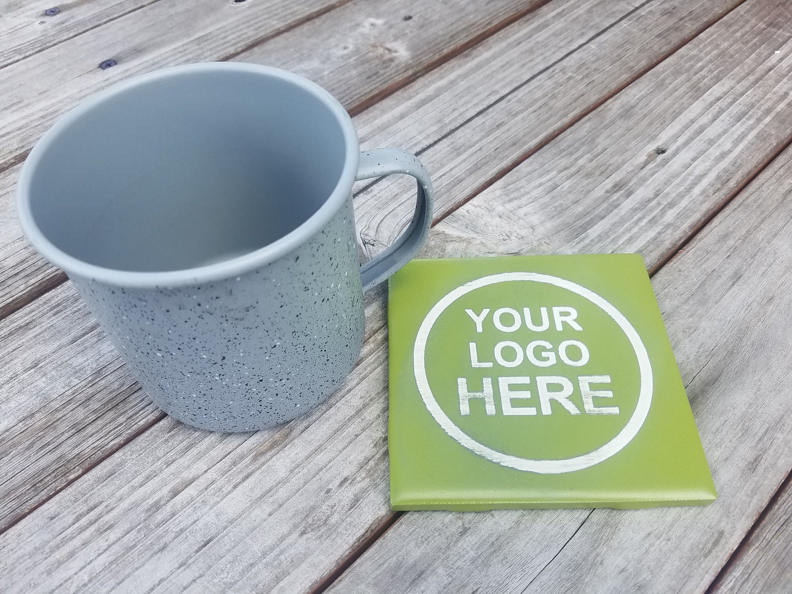 Personalized Business Logo Coaster Custom Logo Coaster Etsy