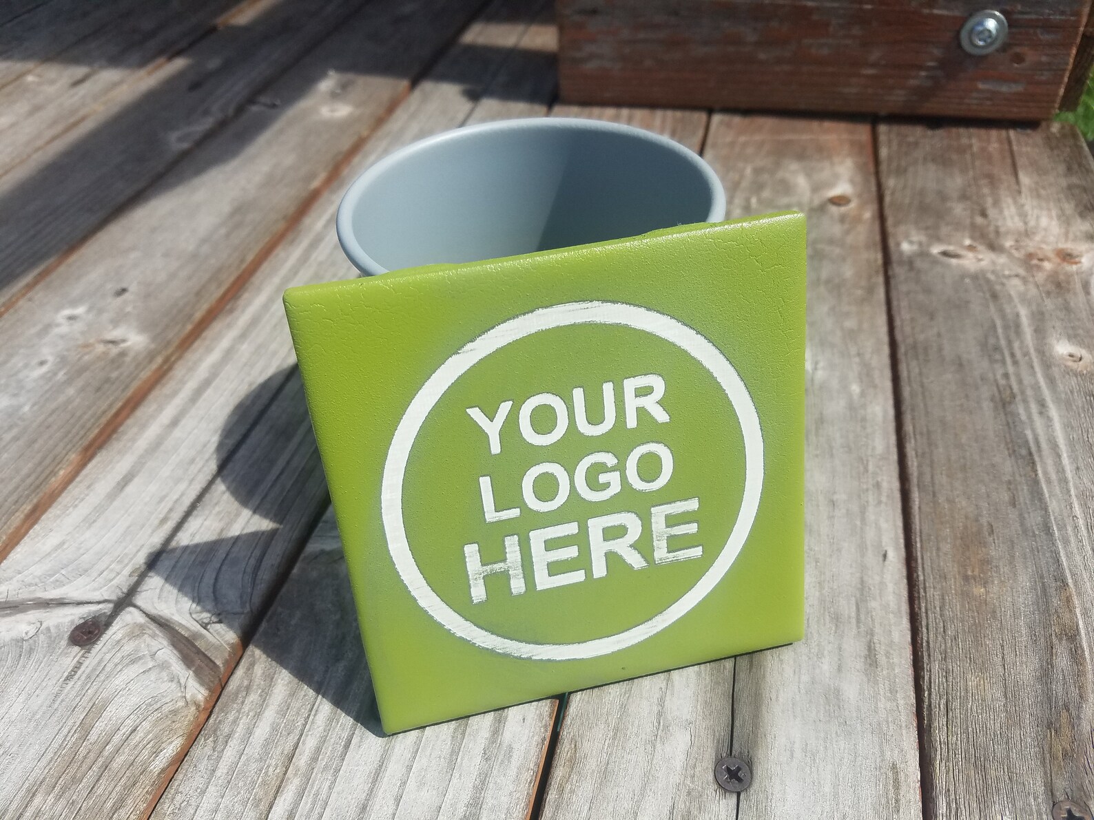 Personalized Business Logo Coaster Custom Logo Coaster Etsy