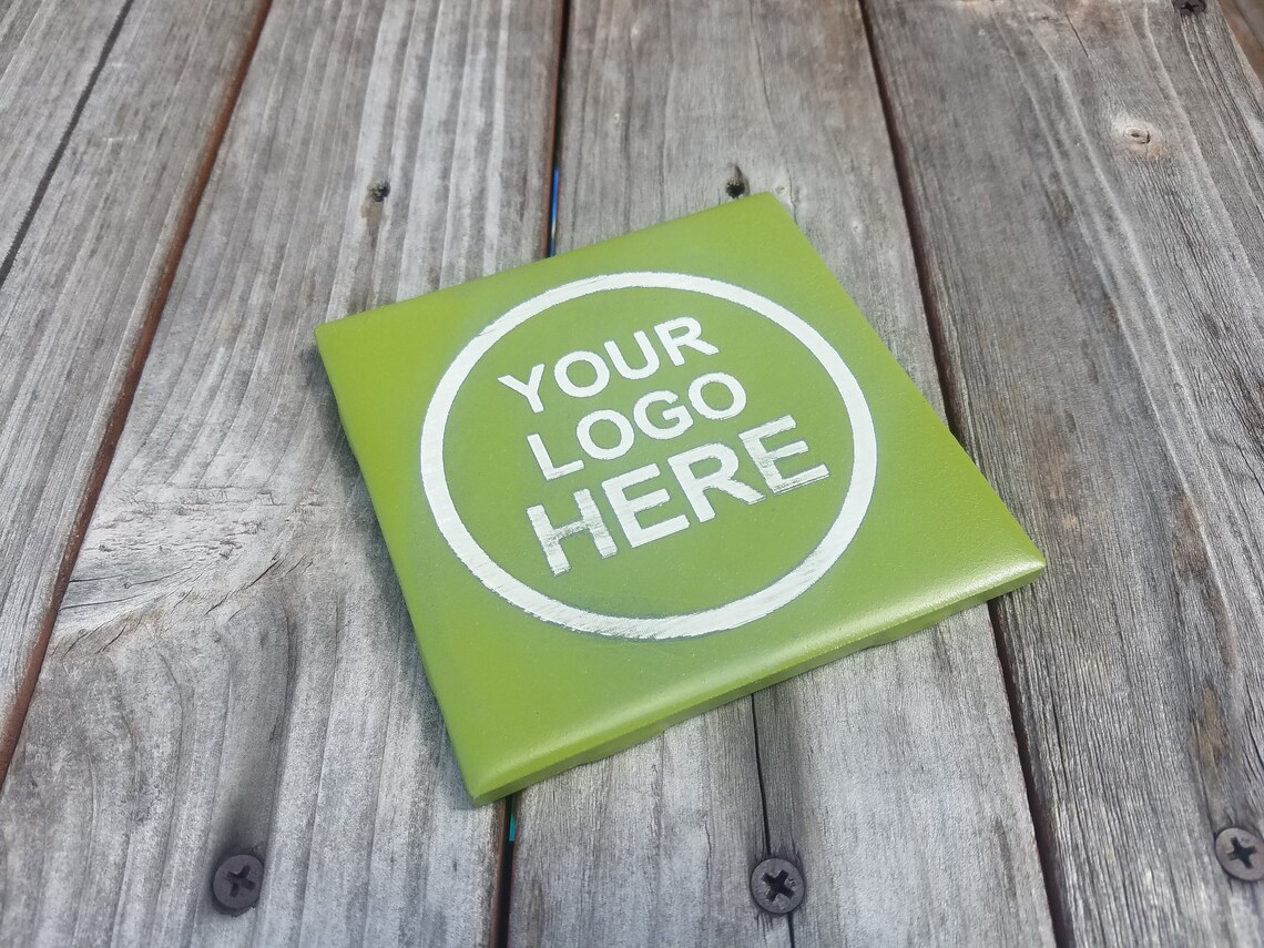 Personalized Business Logo Coaster Custom Logo Coaster Etsy
