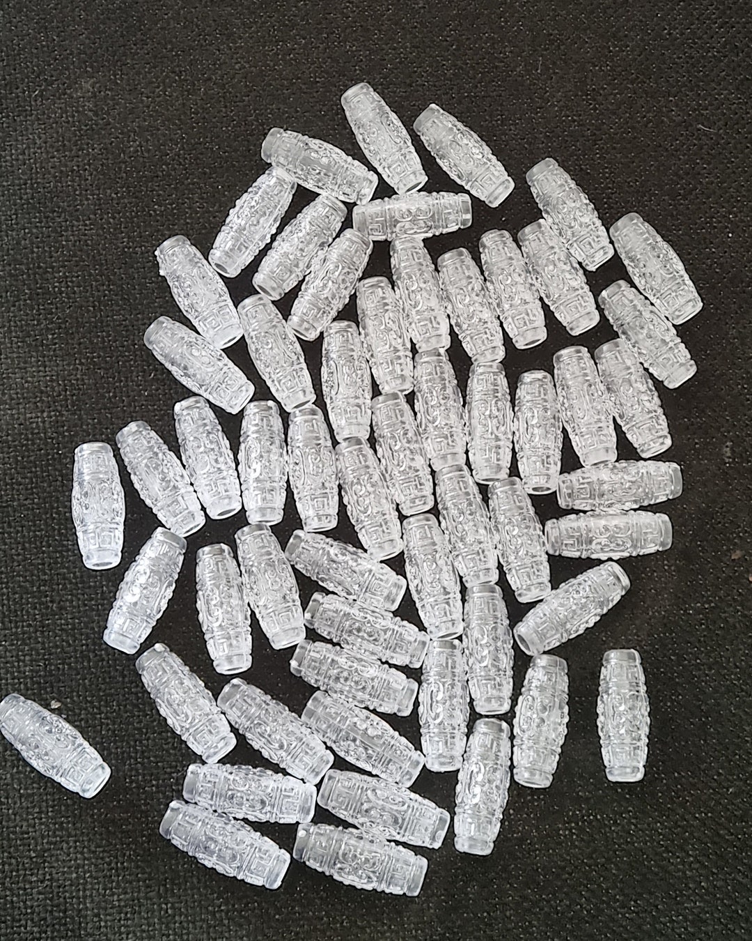 Large Hole Plastic Braid Beads: Oblong Dreadlocks Beads (28 Pieces) - Etsy