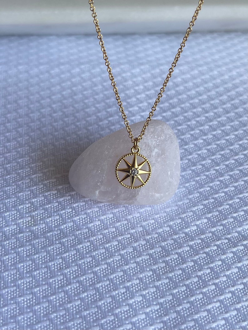 GOLD COMPASS NECKLACE Etsy