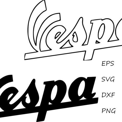 Vespa Logo Vector Graphics Clipart Svg Dxf Eps Pes for - Etsy