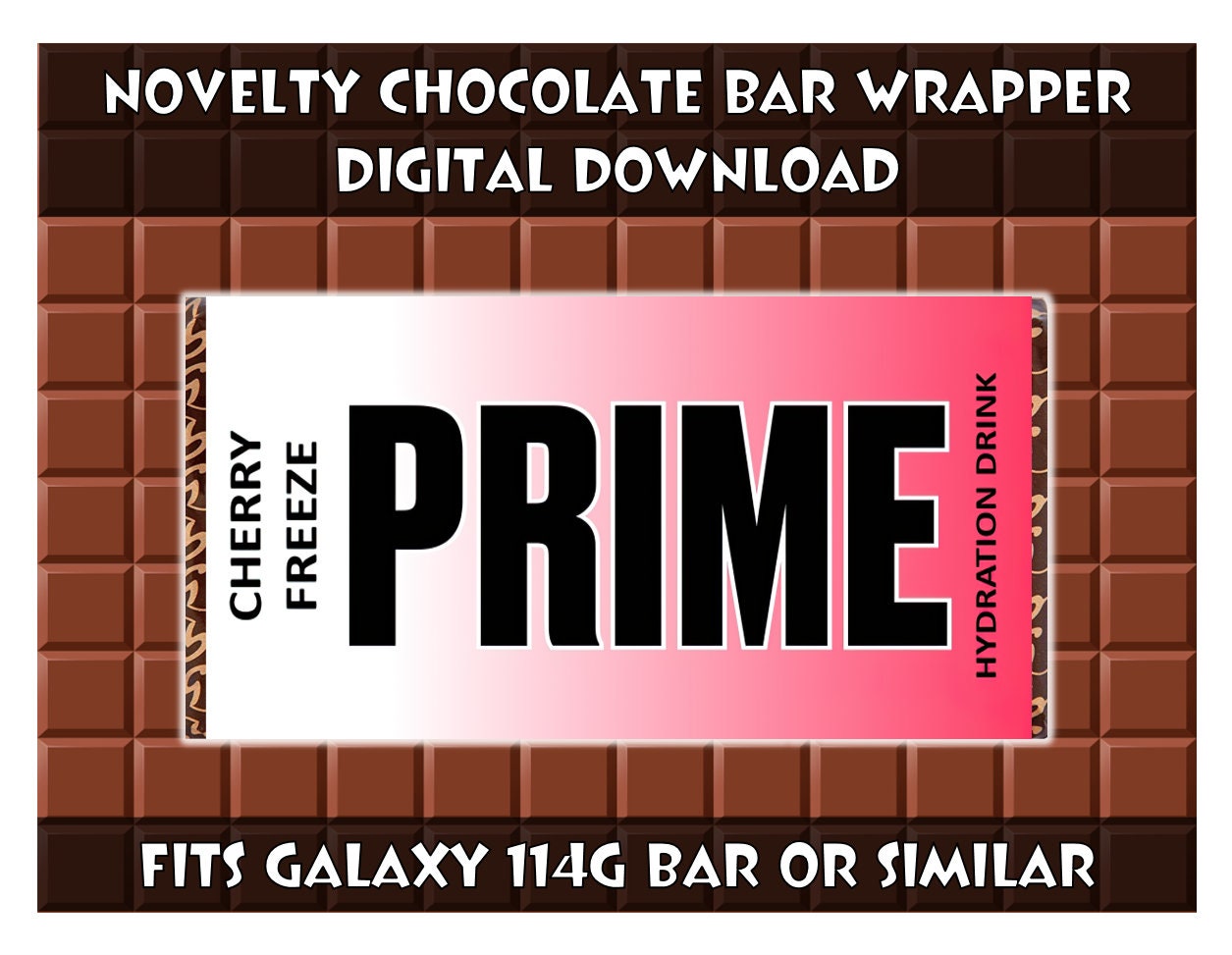 Prime Cherry Freeze Inspired Printable Chocolate Bar Wrapper Templates