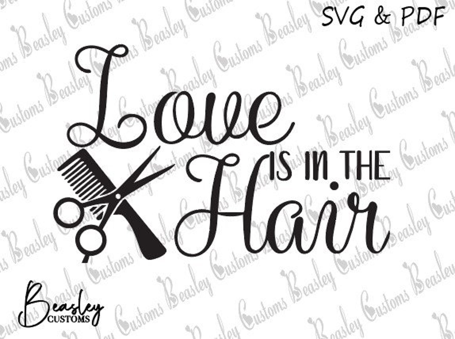 Hair SVG Hair PDF Love is in the Hair SVG Love is in the Etsy