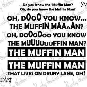 Czy znasz Muffin Man SVG, Muffin Man SVG, Drury Lane SVG