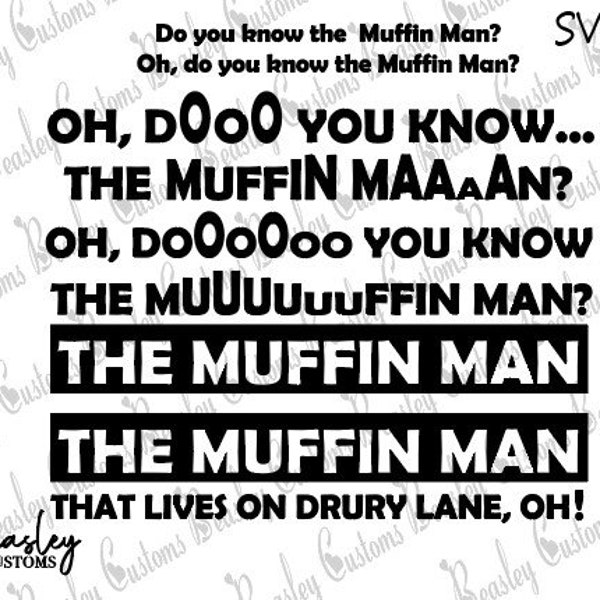 Do you know the Muffin Man SVG, Muffin Man SVG,  Drury Lane SVG