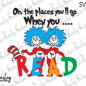 SVG / PDF "Oh the Places You'll Go" Dr. Seuss / Kinderbuch