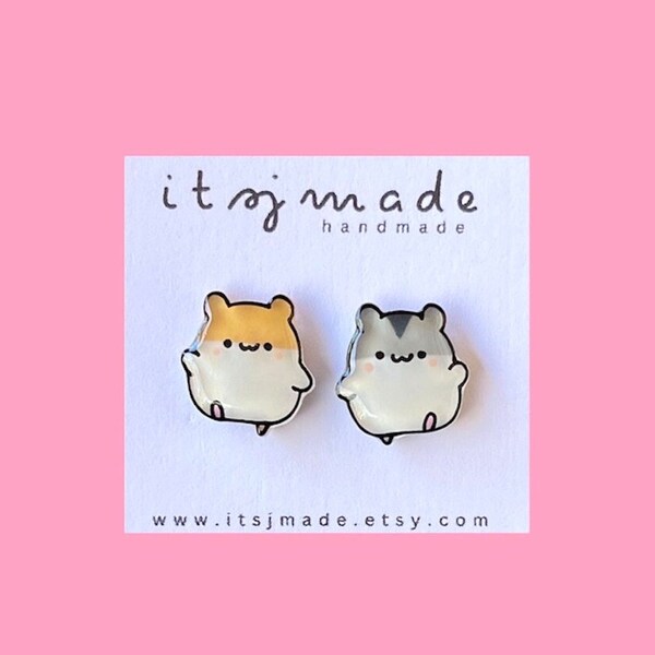 Cute Hamster Mouse Pet Animal Earrings Jewellery Accessories Gift