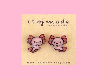 Axolotl Pet Animal Clip-on Stud Earrings