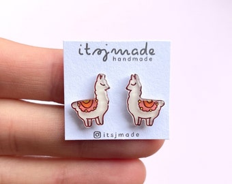 llama Alpaca Animal Earrings Jewellery Hypoallergenic Gift