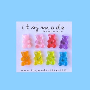 Mini Gummy Bear Candy Cute Stud Earrings | Water-resistant | Surgical Stainless Steel