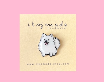 Samoyed Pomeranian Dog Pin