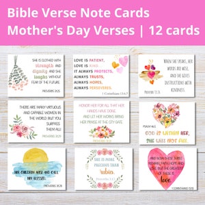 Mothers Day Bible Verse Cards | Mothers Day Scripture Cards | Bible Verse Cards for Women | Proverbs 31 Printable