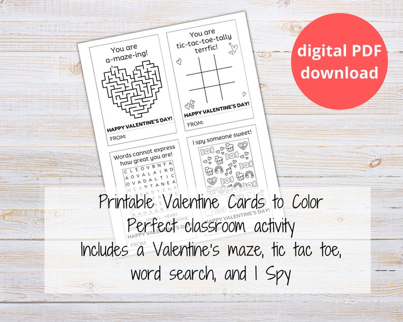 Printable Valentines for Kids Valentines Activity Printable Valentine ...