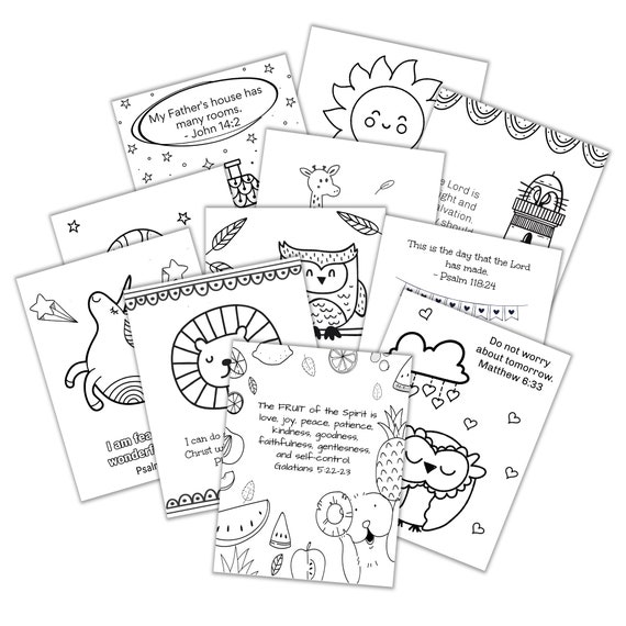 Dibujos para colorear de versículos bíblicos para niños - Etsy México Dibujos Para Colorear De Versículos Bíblicos Para Niños - Etsy México