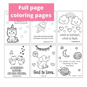 God's Love Coloring Pages | Valentines Coloring Cards | Bible Verses ...