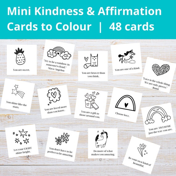 Kindness, Affirmation stickers with colorful stars