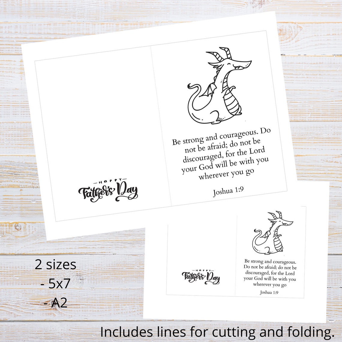 Bible Verse Father's Day Cards to Color Printable Father's Day Cards ...