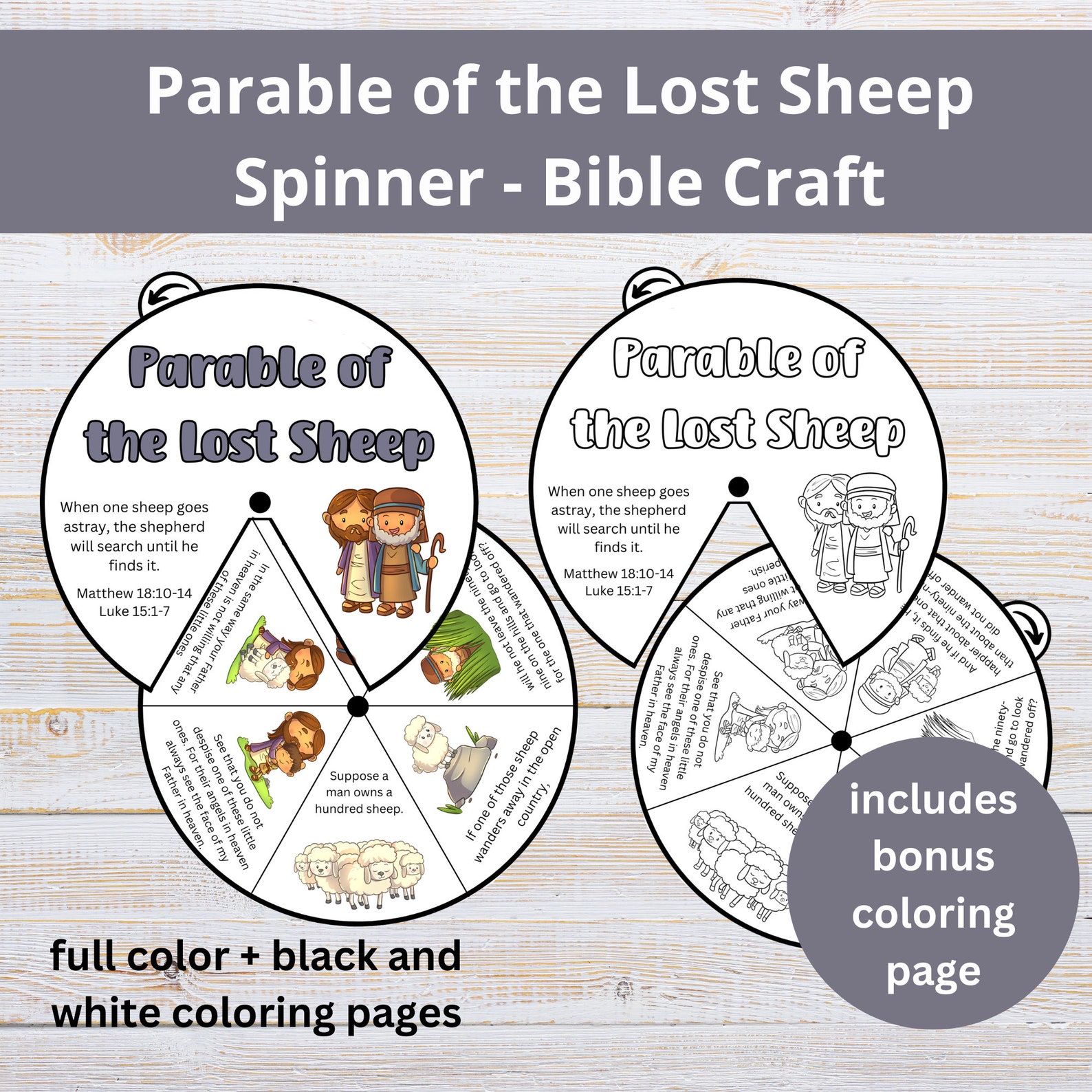 Parable of the Lost Sheep | Bible Activity | Sunday School Craft | Jesus Parables Printable ...