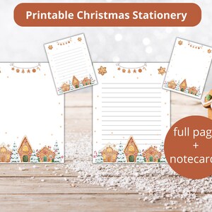 Weihnachtsbriefpapier | Briefpapier Weihnachten Grußkarten Weihnachten | Lebkuchen Grußkarten | Druckbare Weihnachtsstationär