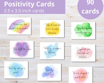Watercolor Encouragement Cards | Gratitude and Affirmation Cards | Positivity Cards | Kindness Cards | Thank You Appreciation Gift Tags