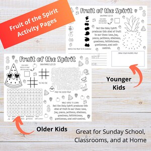Fruit of the Holy Spirit Activity Placemat | Galatians 5 Coloring Page for Sunday School or Homeschool | Fun Bible Crafts and Activities
