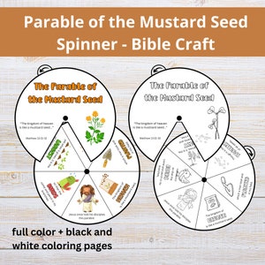 Parable of the Mustard Seed Bible Craft for Kids | Printable Sunday School Activity | Jesus Parables Lesson | Kingdom of God Parables