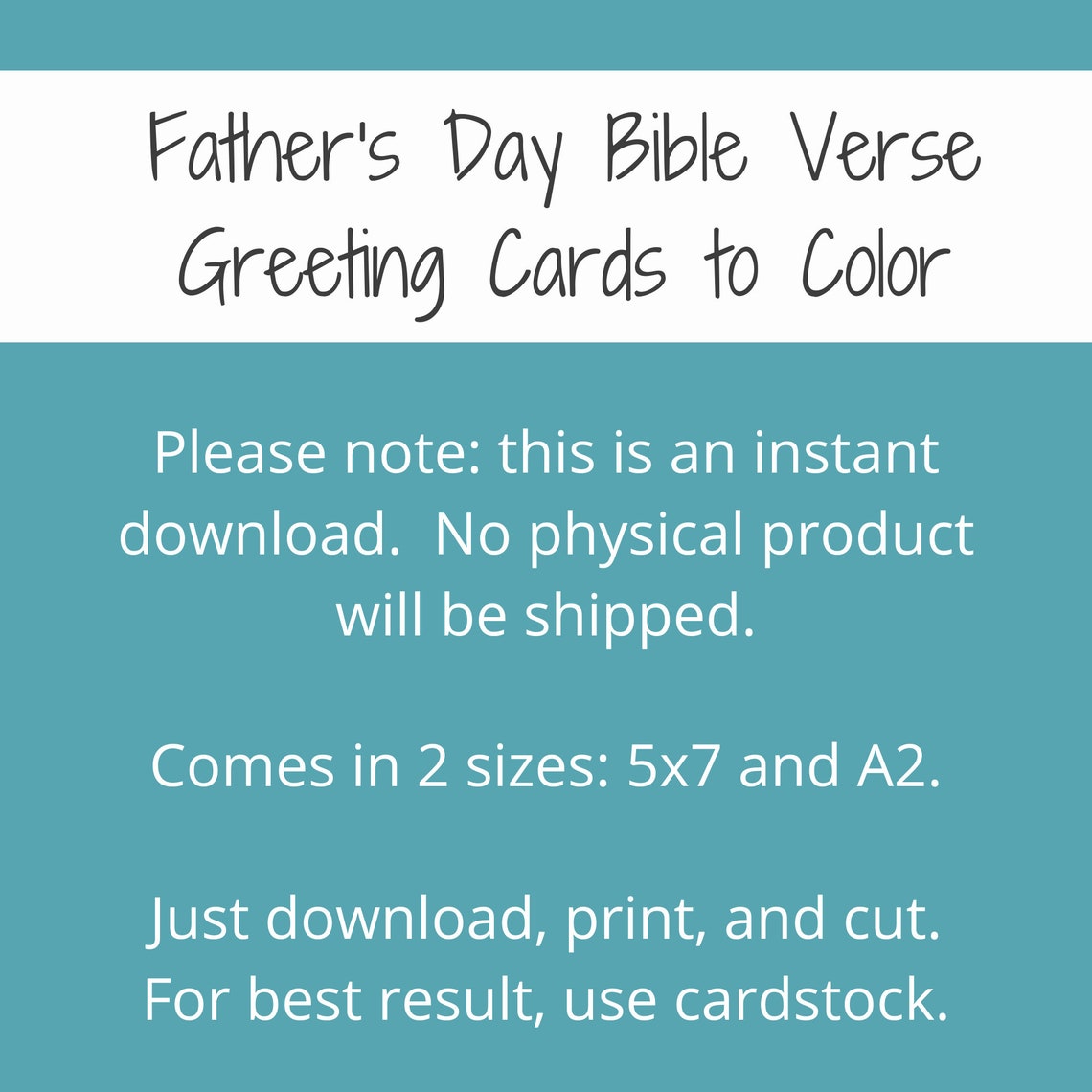 Bible Verse Father's Day Cards to Color Printable Father's Day Cards ...
