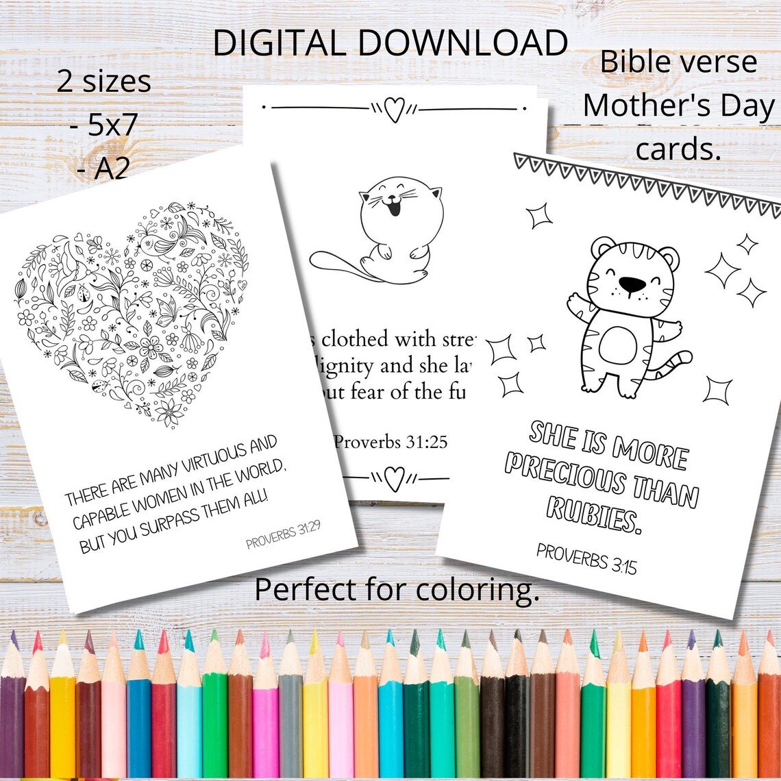 Bible Verse Mother's Day Cards Mother's Day Cards to - Etsy