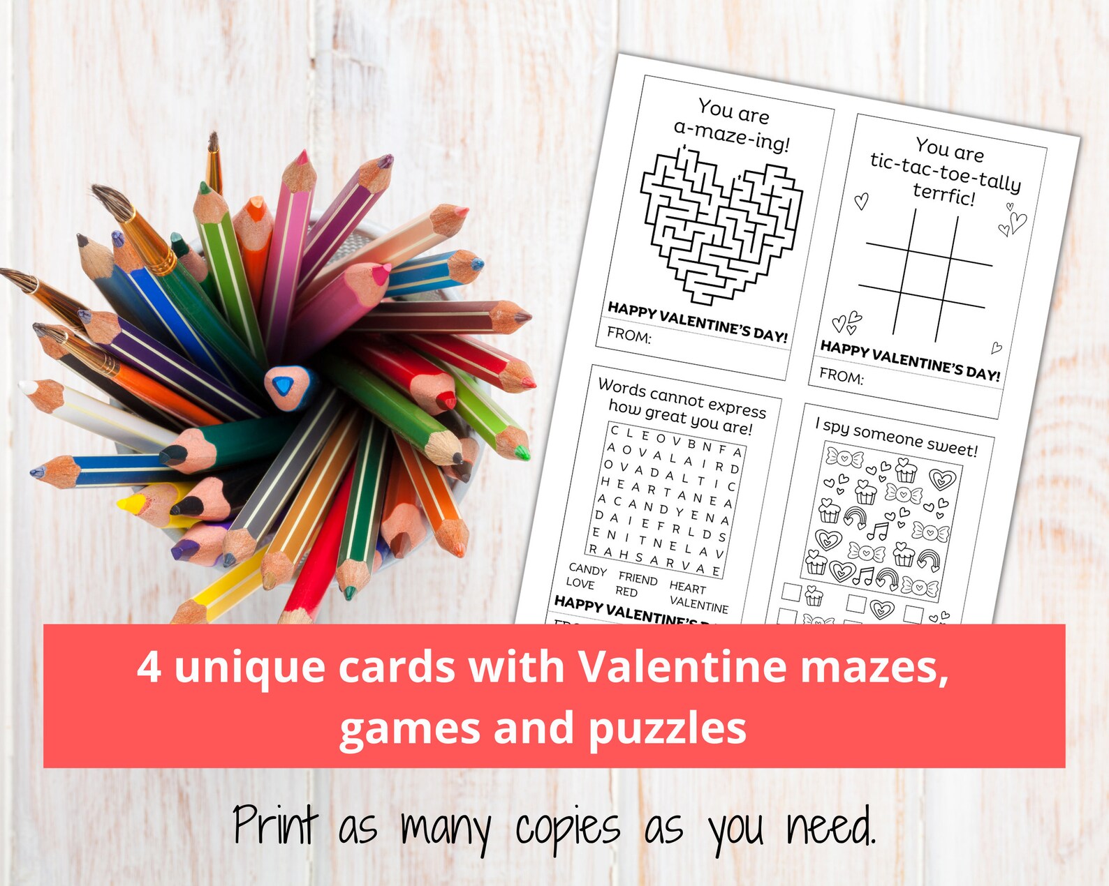 Printable Valentines for Kids | Valentines Activity Printable ...
