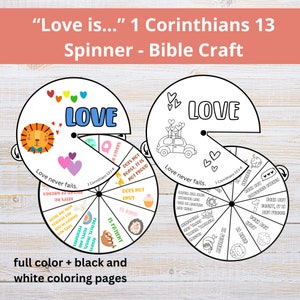 L'amore di Dio Bibbia Craft Spinner / 1 Corinzi 13 Craft / San Valentino cristiano / L'amore è Bibbia Craft / L'amore è paziente L'amore è gentile